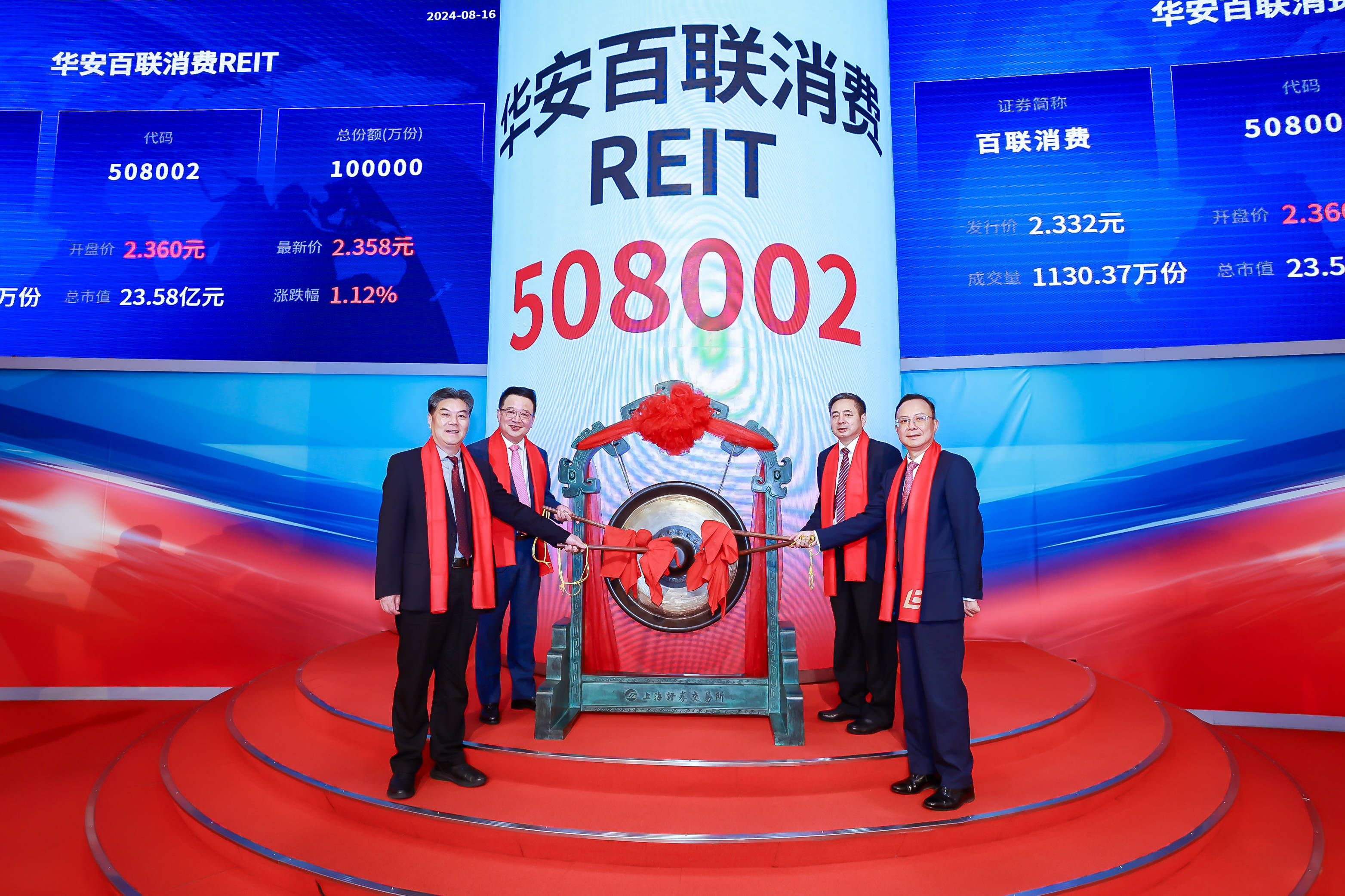 华安百联消费封闭式基础设施证券投资基金在上交所上市