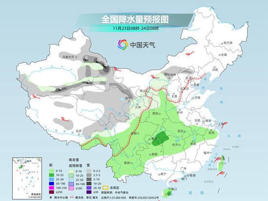 下半年首场寒潮过程将来袭，23日起中东部大风降温雨雪齐至
